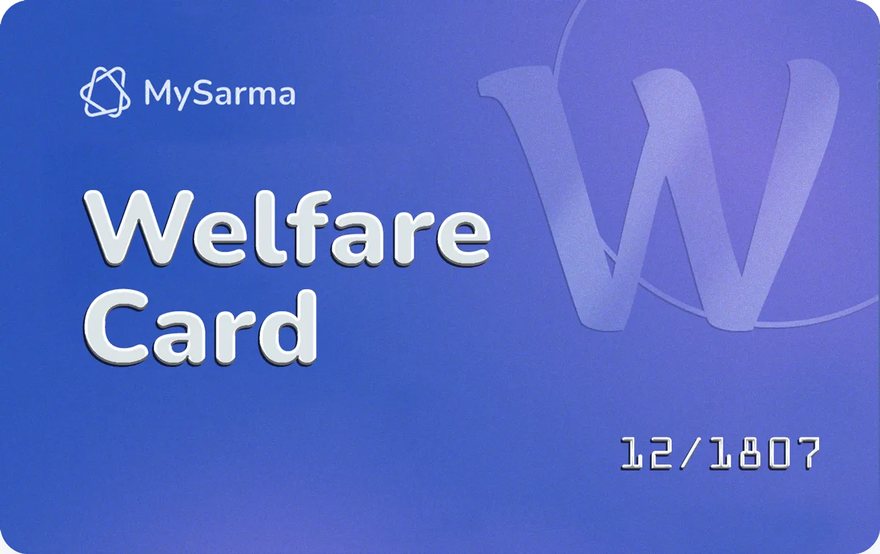 Welfare card mock up realistico