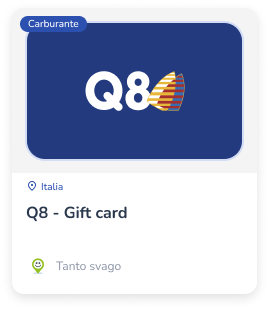Gift Card Q8 app - piattaforma  welfare mysarma